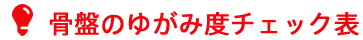 骨盤のゆがみ度チェック表